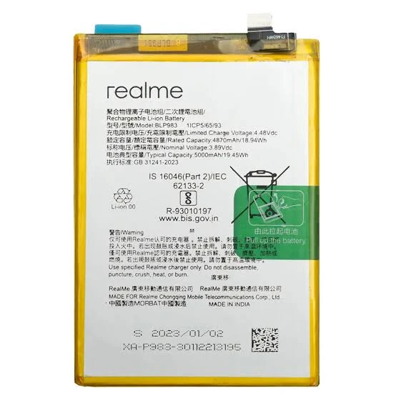BATTERIE REALME 10 PRO / REALME 11 Realme 10 Pro