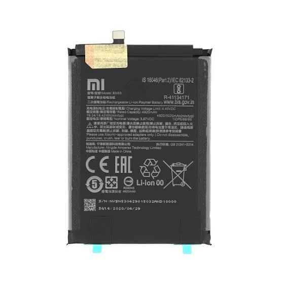 BATTERIE REDMI NOTE 9 PRO / NOTE 10 PRO (BN53) Redmi Note 10 Pro